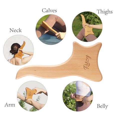 Ritzy Wood Therapy Massage Tools 4 In 1 Maderoterapia Kit Lymphatic