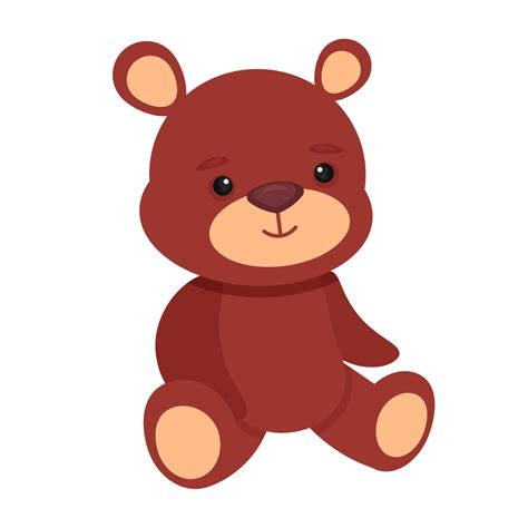 Cute Teddy Bear Vector Illustration 23052099 Vector Art At Vecteezy