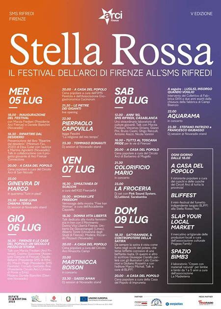 Stella Rossa Fest A Firenze 2023 Festival Di Musica All SMS Di Rifredi