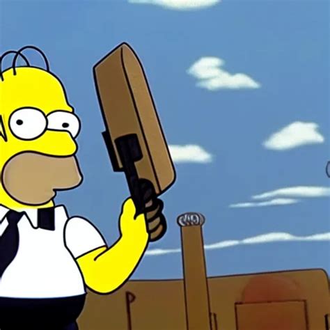 Homer Simpson As James Bond Animation Film Opening Stable Diffusion