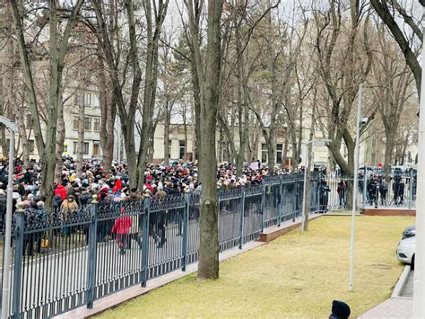 Zeci De Simpatizanti Ai Partidului Sor Protesteaza In Fata Presedintiei