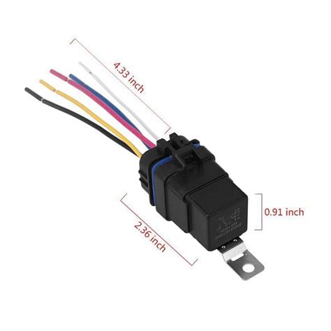 Waterproof Integrated Automobile Relay Dc 12V 40A Auto Relay Socket 5