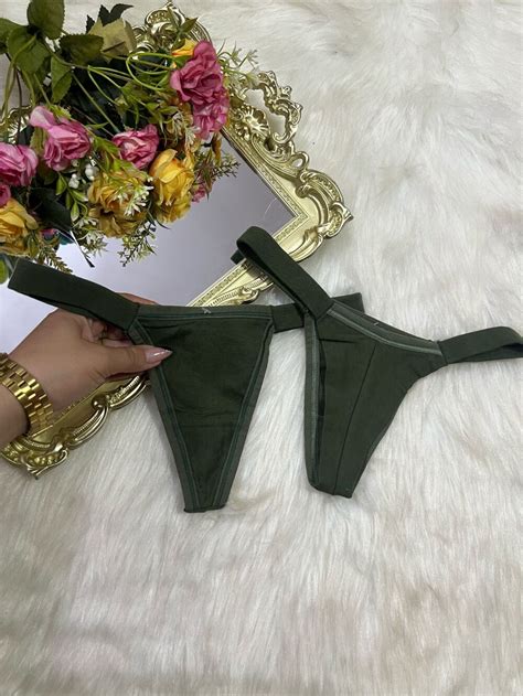 CALCINHA FIO DUPLO BIQUÍNI ALGODÃO VERDE MILITAR Império Lingerie