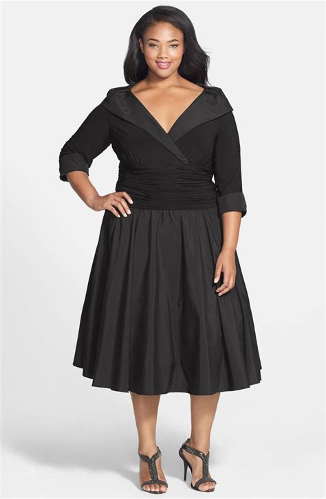 Jessica Howard Cuff Shawl Collar Cocktail Dress (Plus Size) | Nordstrom