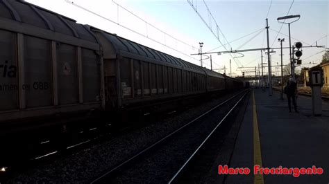 Arrivo Alla Stazione Di Castelfranco Veneto TV E 190 025 OBB WR Con