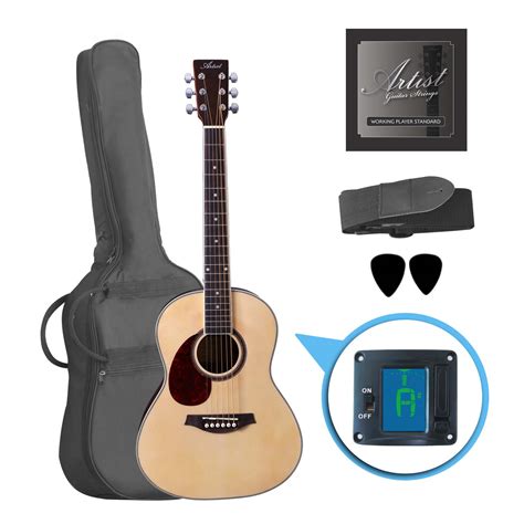 Artist Lsp34l 34 Left Handed Beginner Acoustic Guitar Pack Natural