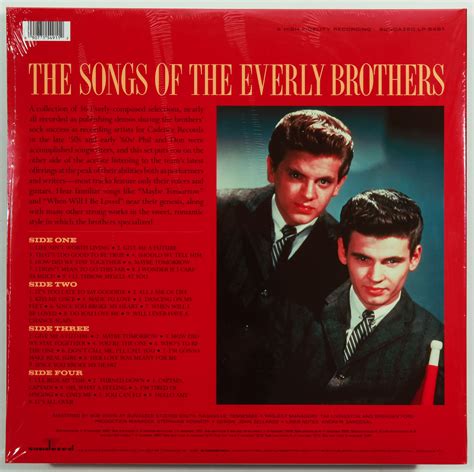 EVERLY BROTHERS – SONGS OF THE EVERLY BROTHERS – 2xLP / 180-GRAM ...