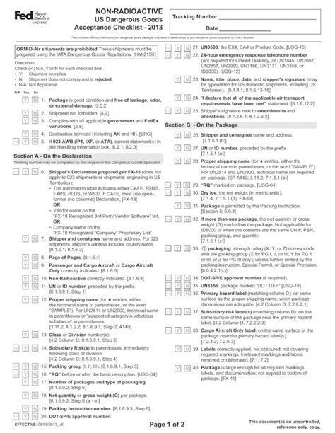 Pdf Non Radioactive Us Dangerous Goods Tracking Images Fedex Us