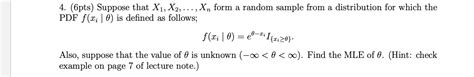 Solved Pts Suppose That X X Xn Form A Random Chegg