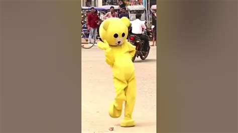 New Video Teddy Bear Funny Dance With Cute Girl In Public Place 😂😅