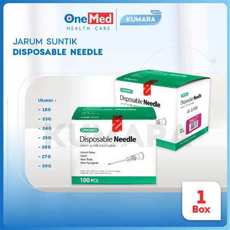 Jual ONEMED Disposable Needle Jarum Suntik Sekali Pakai BOX