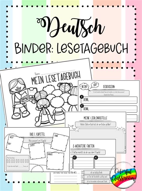 Meine Lekt Re Lesetagebuch Binder Unterrichtsmaterial Im Fach