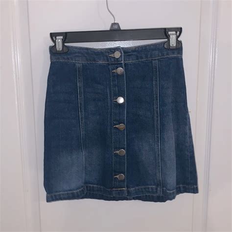 H M Skirts Hm Mini Jean Skirt Poshmark