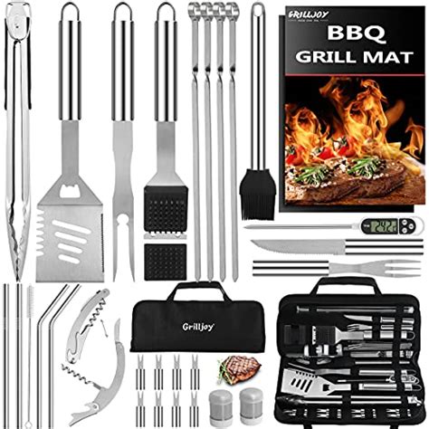 Grilljoy 32PC Stainless Steel Grill Set BBQ Accessories Kit With