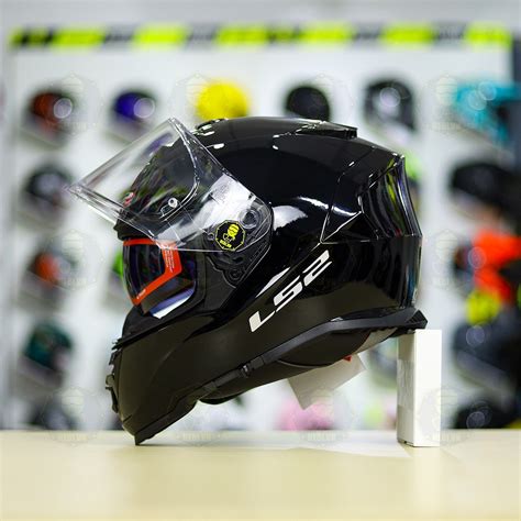 Ls Ff Storm Solid Gloss Black Helmet Arihant Helmets