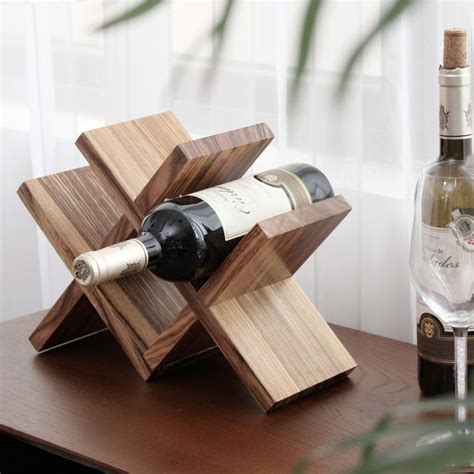 Nordic Wood Bottle Rack Estantes De Vino Cajas De Madera Para Vinos Y Estantería Para Vinos