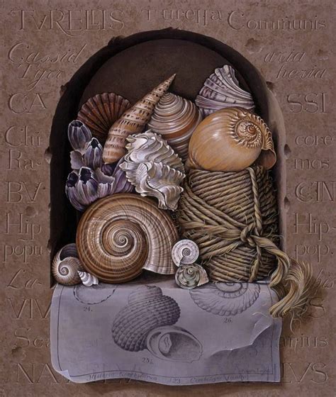 Художник Miriam Escofet Clock painting Still life painting Shell art