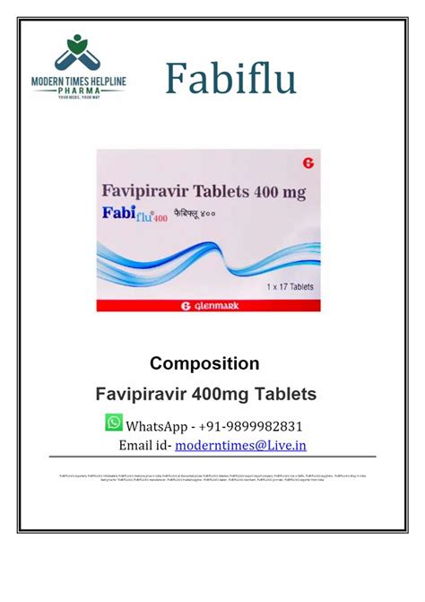 Fabiflu Mg Tablet At Best Price In New Delhi By Modern Times