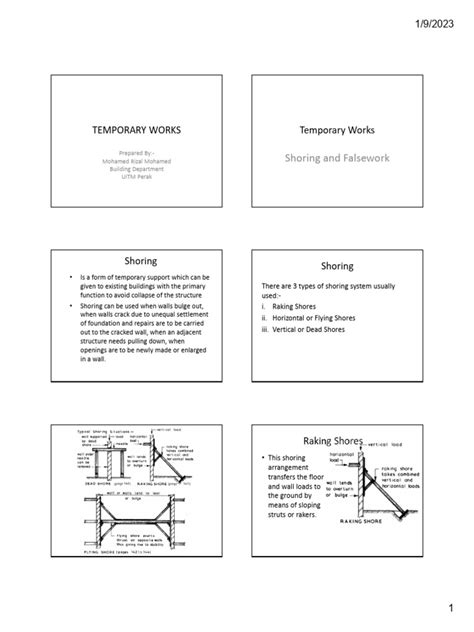 Shoring Pdf Structural Engineering Civil Engineering