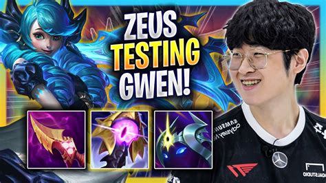 Zeus Testing Gwen In Korea Soloq T Zeus Plays Gwen Top Vs K Sante