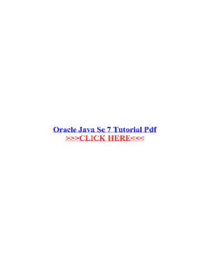 Fillable Online Oracle Java Se 7 Tutorial Pdf Fax Email Print PdfFiller