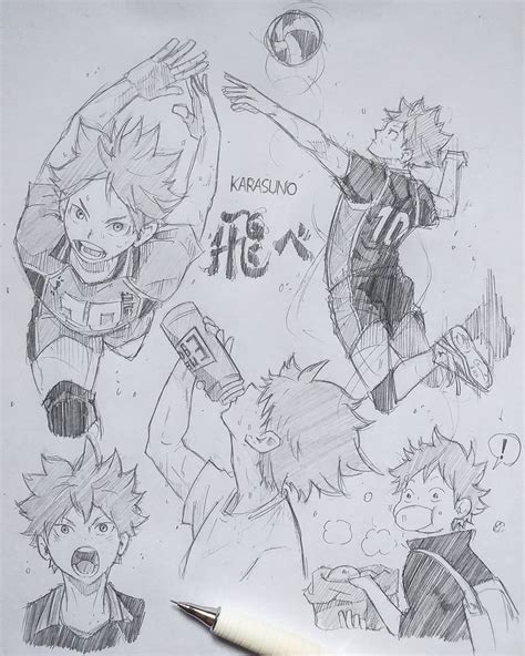 Hinata Anime Neko Haikyuu Anime Sketches Easy Drawing Sketches