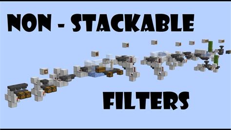 EVERY Non Stackable Item Filter Minecraft YouTube