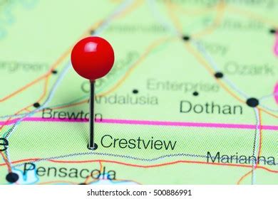 Crestview Pinned On Map Florida Usa Stock Photo 500886991 | Shutterstock