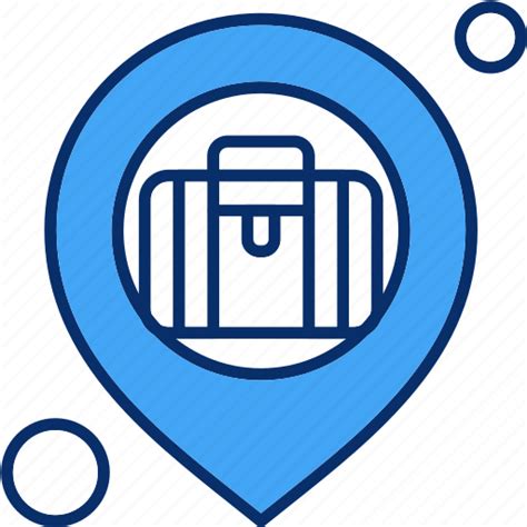 Briefcase Location Map Suitcase Icon
