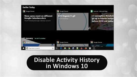 How To Permanently Disable Windows Activity History Youtube