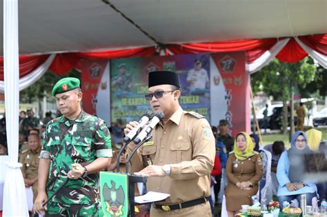 Wabup Lamteng Resmikan Lomba PBB Linmas Cakra Lampung