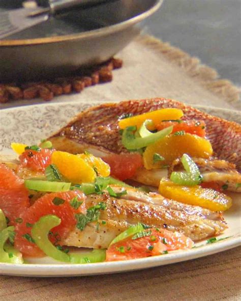 Pan Seared Red Snapper With Citrus Herb Relish Recipe Snapper