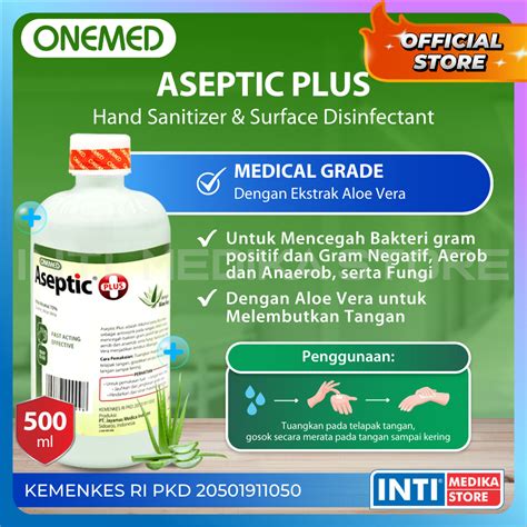 Jual ONEMED Aseptic Plus Refill 500 Ml With Aloevera Hand Sanitizer