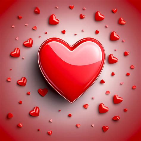 Premium Photo Valentines Day 3d Heart Floating Background