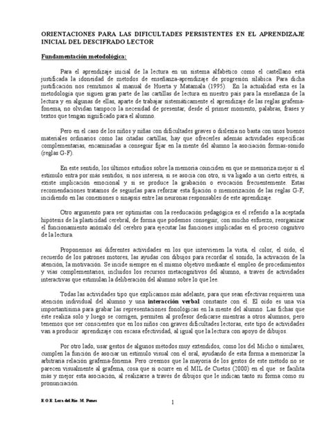 Pdf Tratamiento De La Dislexia Dokumen Tips