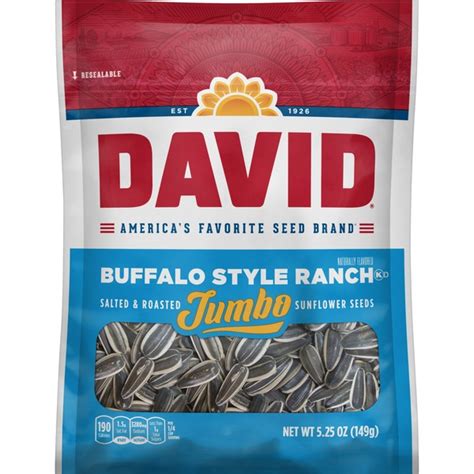 DAVID Seeds Jumbo Buffalo Style Ranch Sunflower Seeds The Loaded