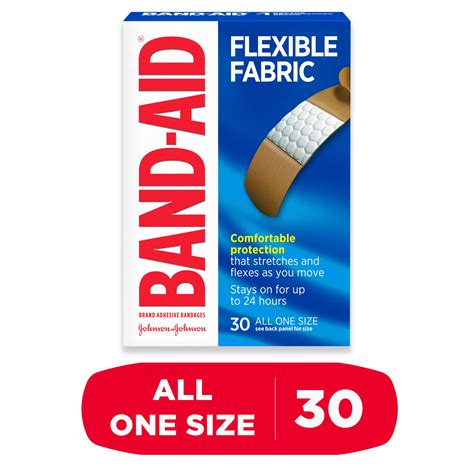 Band Aid Brand Flexible Fabric Adhesive Bandages All One Size Ct