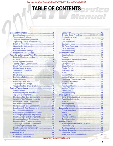 Arctic Cat Dvx Utility Atv Service Repair Manual Pdf