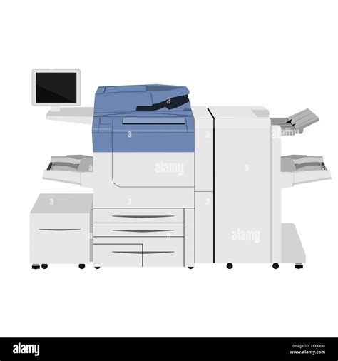 Office Multifunction Printer Scanner Copier Paper Isolated On