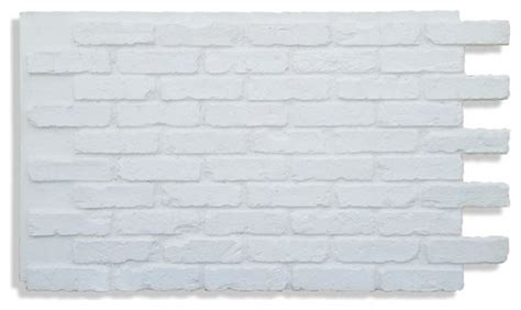 26"x48" Faux Brick Panels, White, 28"x48" - Traditional - Siding And Stone Veneer - by Antico ...