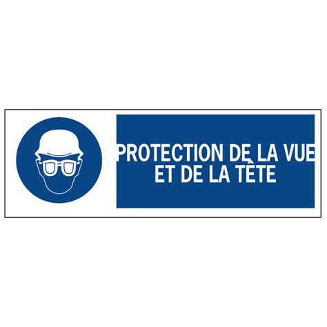 Signalétique Protection De La Vue Et De La Tête Iso 7010 Ozc Signalétique