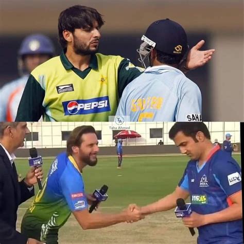 Muhammad Qamar On Twitter Gautam Gambhir Shahid Afridi Meet At The