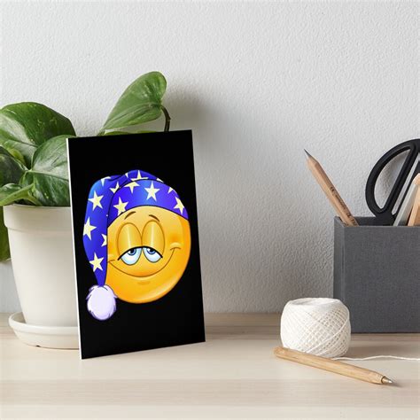 "Good Night Emoji Emoticon " Art Board Print by mynemccu | Redbubble