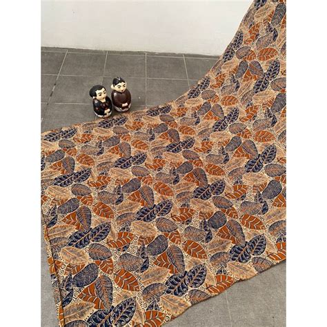 Jual Kain Batik Solo Alusan Daun Ukel Biru Shopee Indonesia