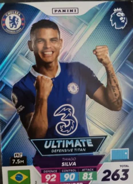 PANINI PREMIER LEAGUE Adrenalyn XL PLUS 2023 ULTIMATE THIAGO SILVA Card