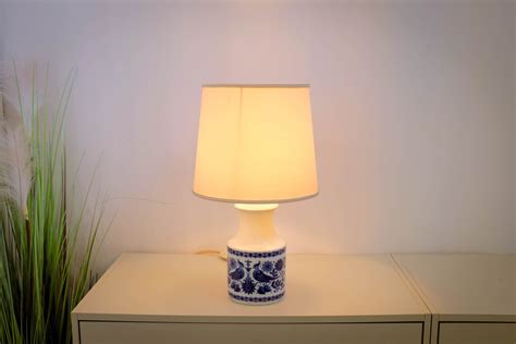 S Kaiser Echt Kobalt Vintage German Ceramic Table Lamp Etsy