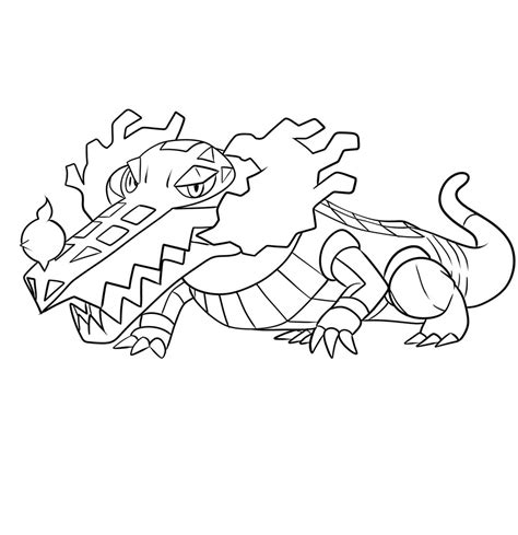 Skeledirge From Generation Ix Pokémon Coloring Page