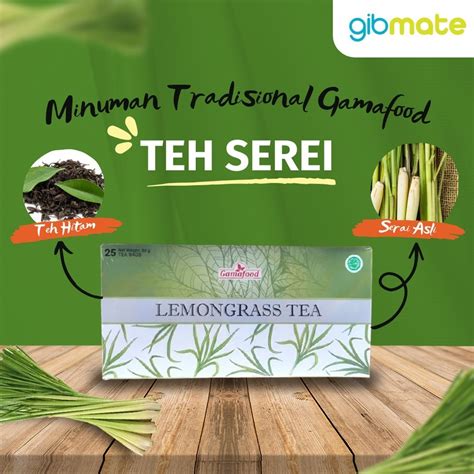 Jual Original Teh Serai Herbal Gamafood Lemongrass Tea Teh Detox