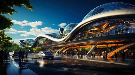 Premium AI Image | Modern airport design with smooth lines lots of ...