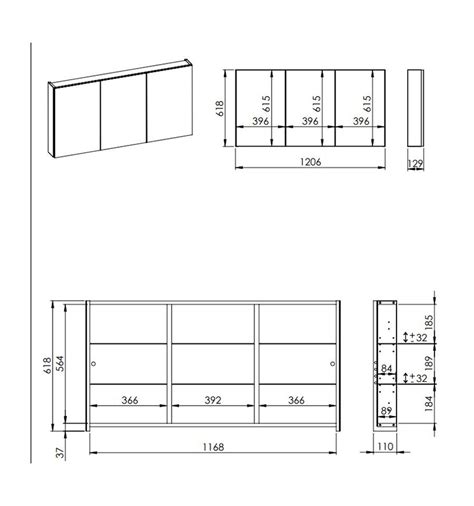 Elita Basic Szafka Wisząca z Lustrem 120 3D Domni pl